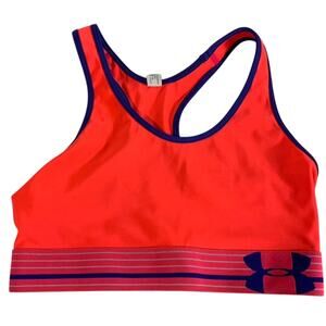Under Armor Heat Hear Compression Sports Bra Women's Small Racerback Pink Purple